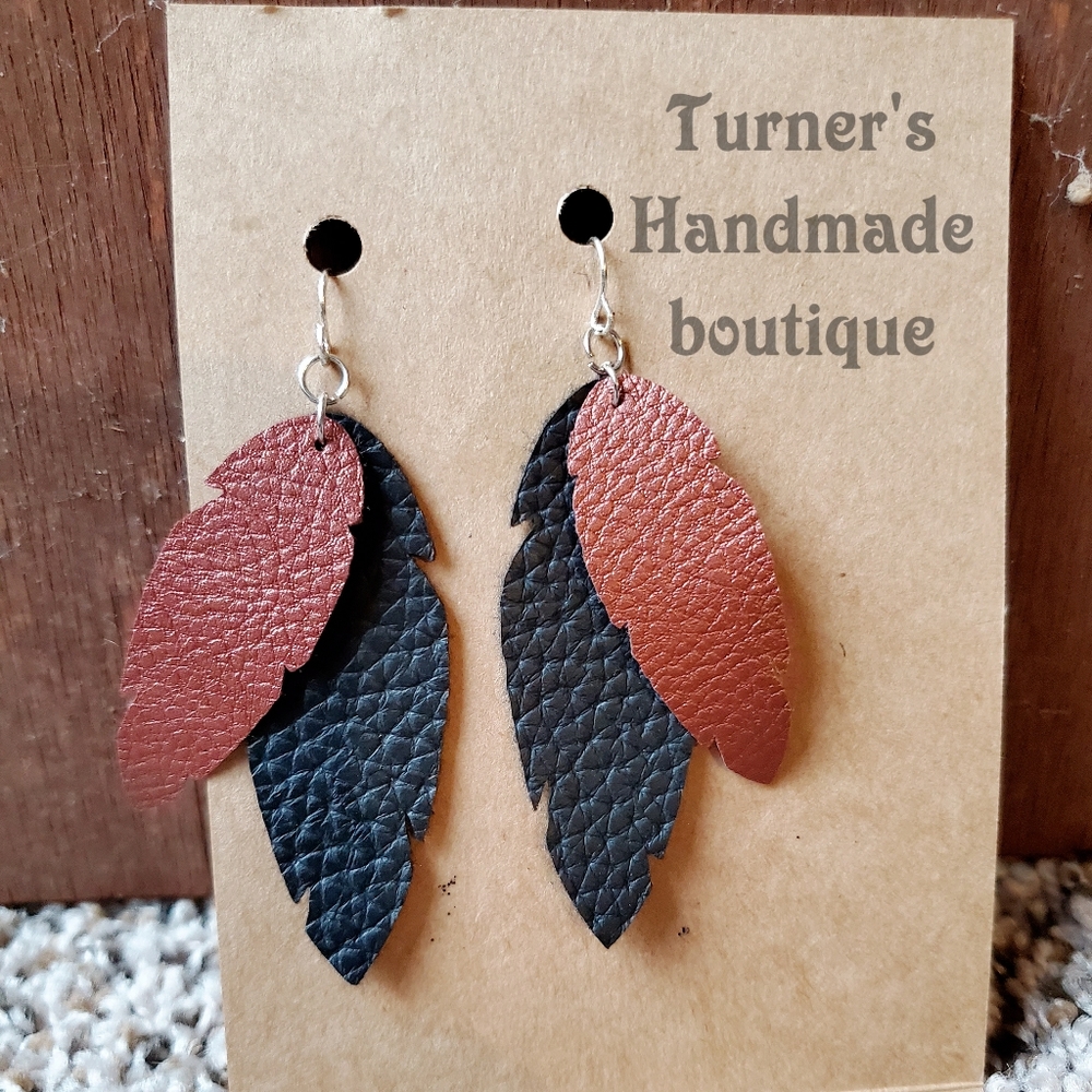 Custom leather earrings
